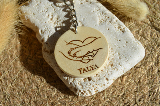 Porte Clé Bois Meilleurs amis - Personnalisé