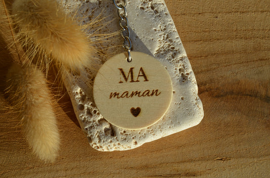 Porte Clé Bois Ma Maman