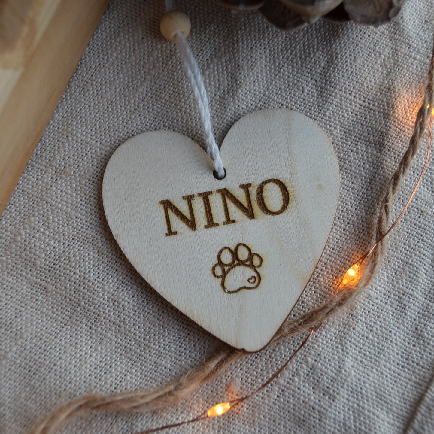 Boule de Noël - Cœur sur patte